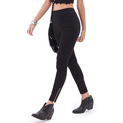 Enge schwarze Leggings