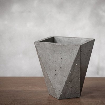 Graue Beton Vase