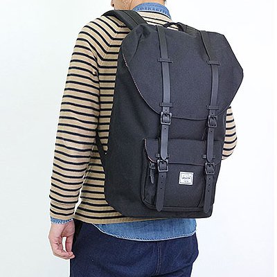 Little America Rucksack in schwarz