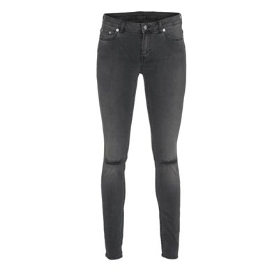 Schwarze Destroyed Skinny-Jeans